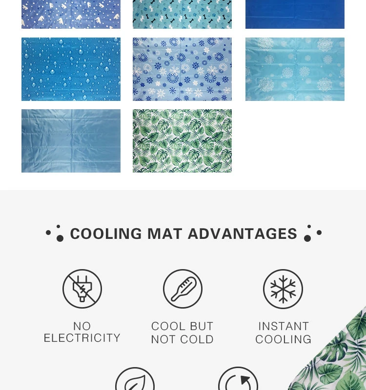Manufacture New Fashion Waterproof Dog Ice Silk Cooling Mat Gel Dog Sleeping Pad Pets Resting Cool Bed Cool Mattress to Sleep
