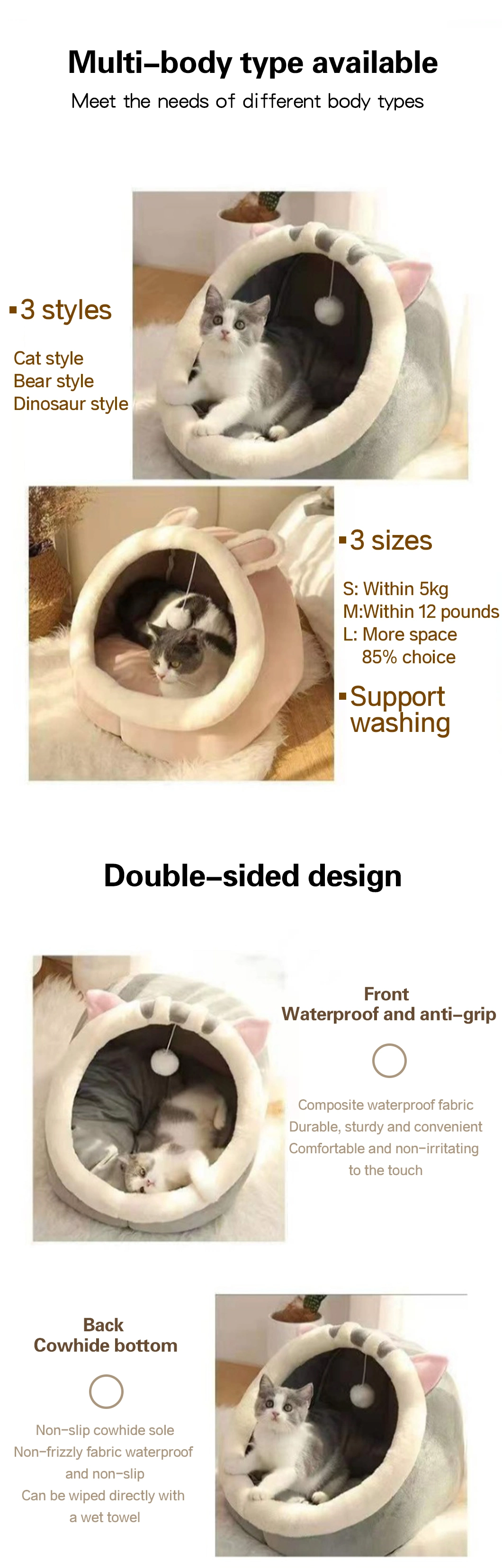 Mall Dog Cave Bed Pet Warm House