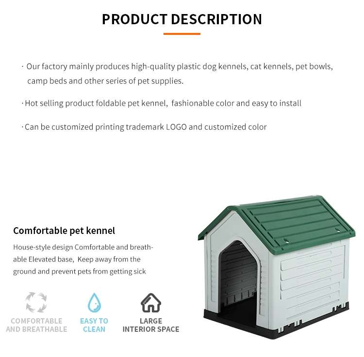 Wholesale Custom Foldable Outdoor Waterproof Indoor Plastic Pet Dog House