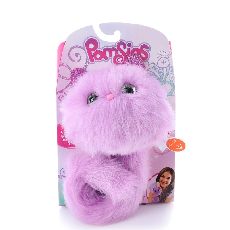Pink Electric Fluffy Cat Plush Stuffed Toy for Children Plush Toy Doll