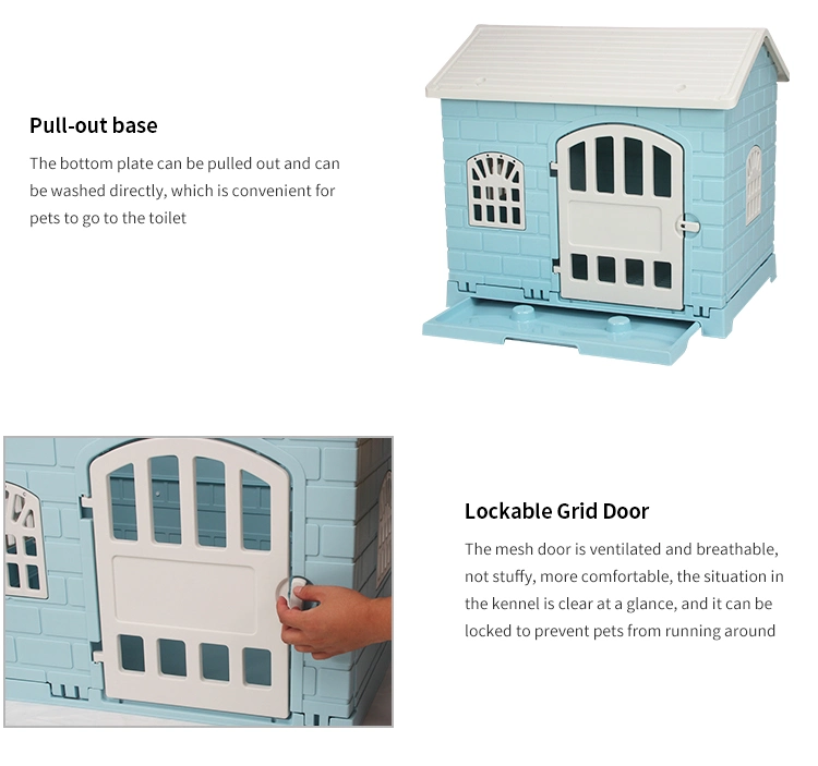 Factory Removable Plastic Washable Indoor Cat Dog Pet Cages &amp; Houses