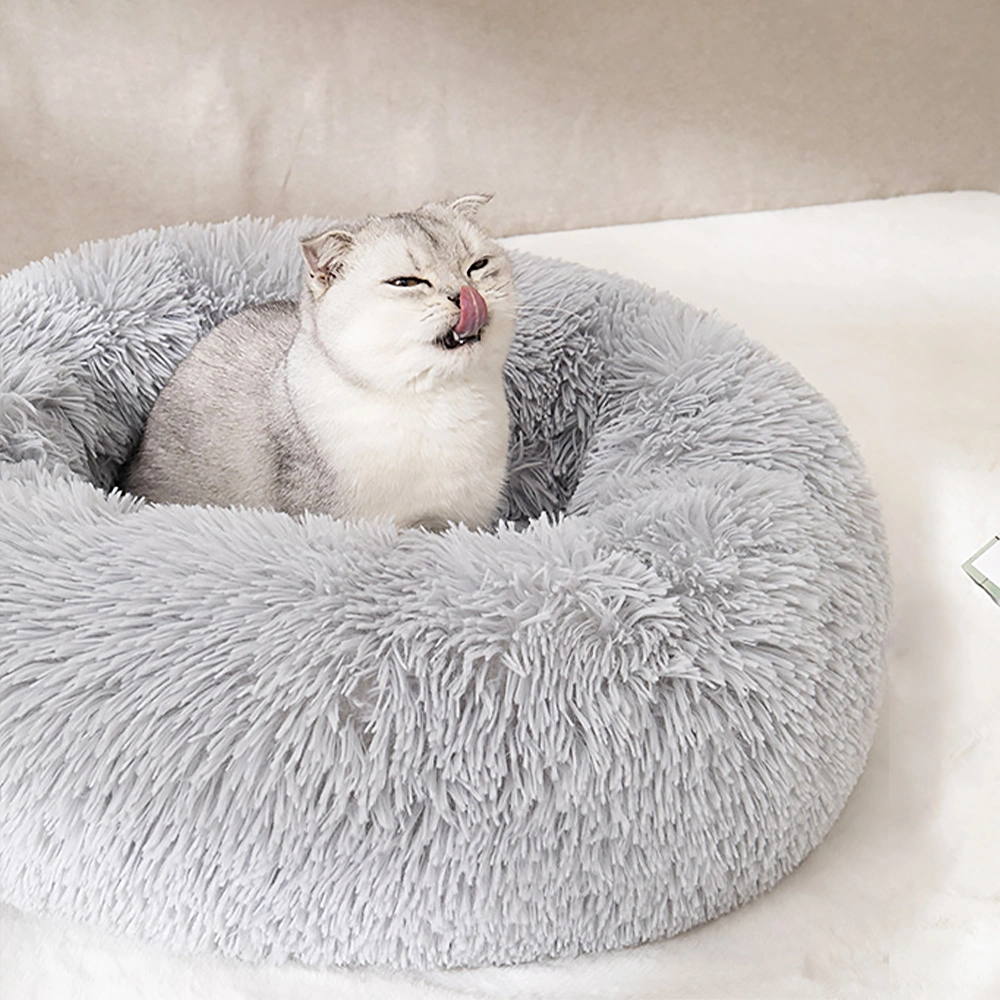 Washable Round Pet Plush Bed