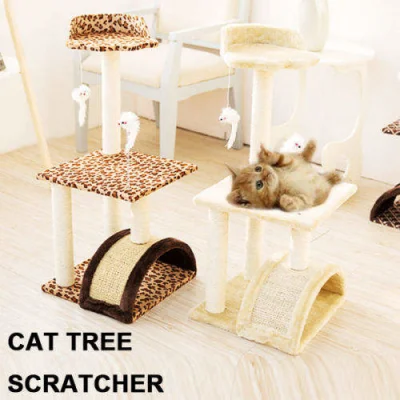 Play Small Cat Scratching Post Tower Beige
