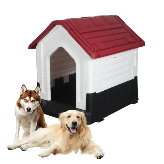 Manufacturer Rainproof Indoor Outside Pet Kennels Large Outdoor Plastic Dog House with Window
