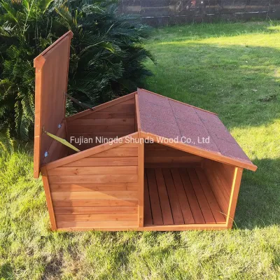Sdd011 Outdoor Wooden Luxury Dog House Dog Kennel with Balcony