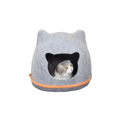 Factory Custom Wholesale Eco-Friendly Portable Pet Cages House Cat Small Animal Home Felt Cat Houses for Outside
